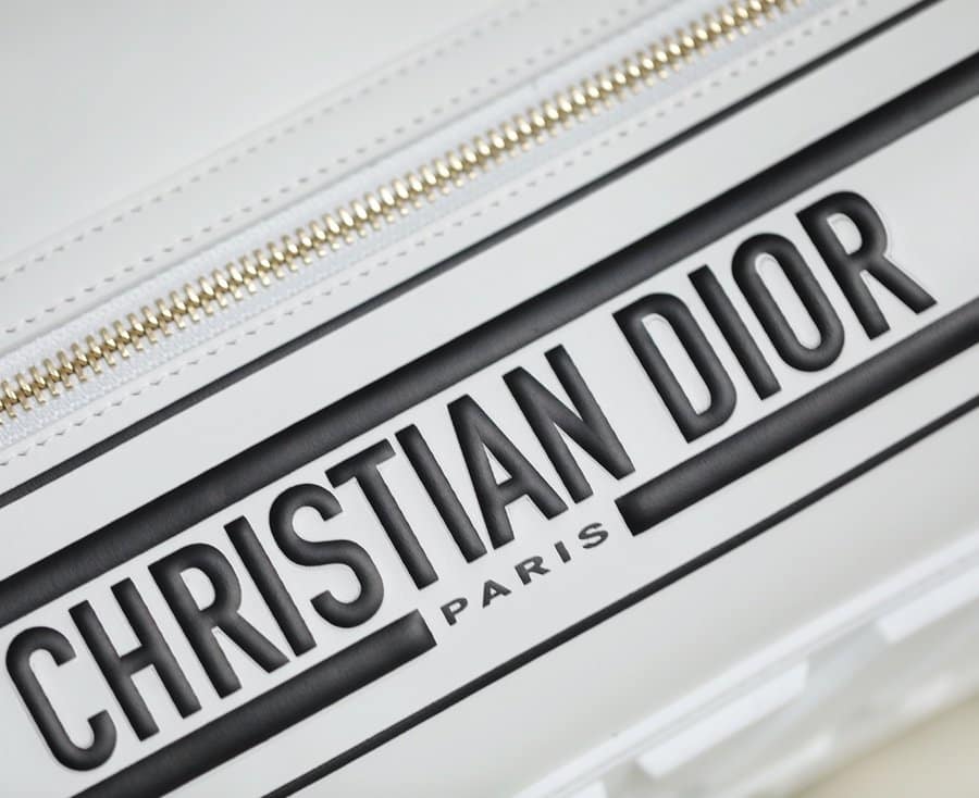 DIOR MEDIUM VIBE ZIP BOWLING BAG WHITE SMOOTH M6202OOBR_M879 - Image 5