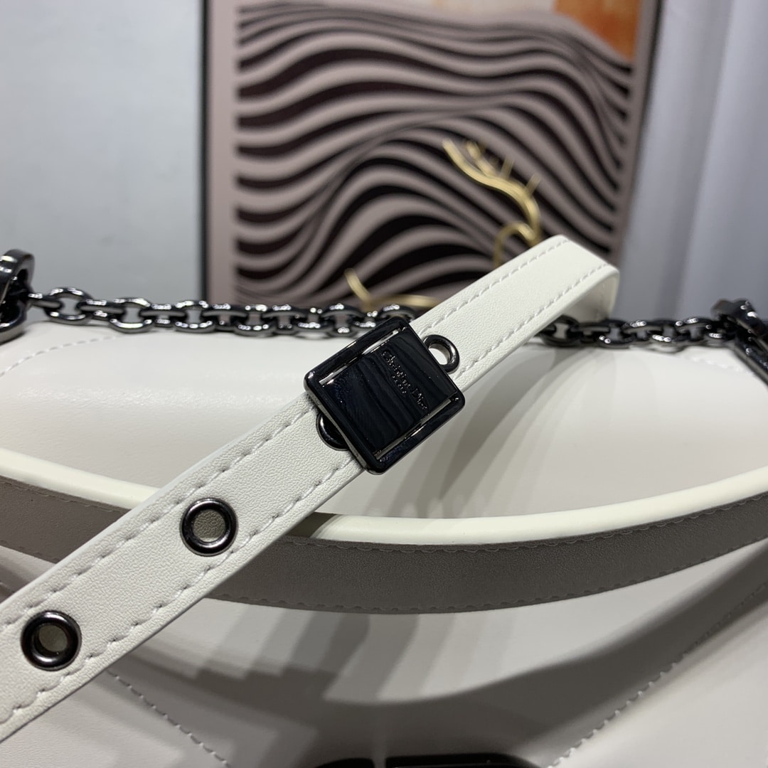 DIOR 30 MONTAIGNE CHAIN BAG WITH HANDLE WHITE 25CM M9215BNNA_M030 - Image 7