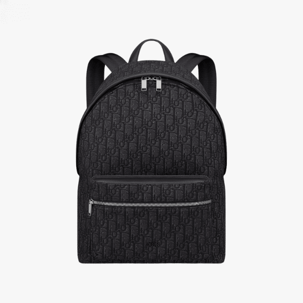 DIOR RIDER BACKPACK OBLIQUE JACQUARD BLACK 40CM