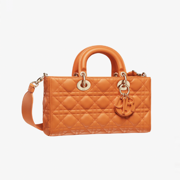 DIOR MEDIUM LADY D-JOY BAGROYAL CANNAGE LIGHT ORANGE