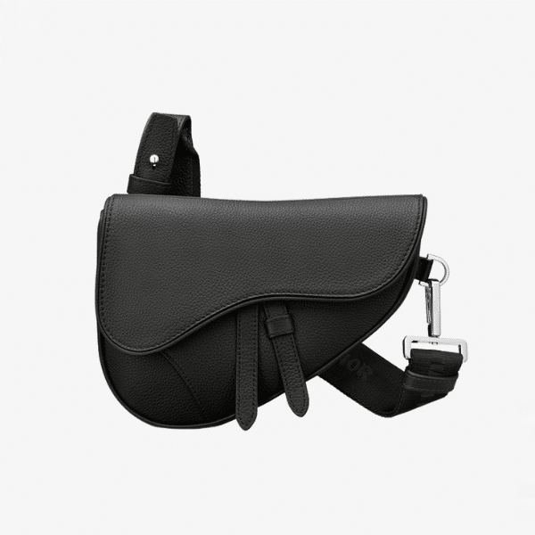 DIOR MINI SADDLE BAG OBLIQUE JACQUARD BLACK 21CM