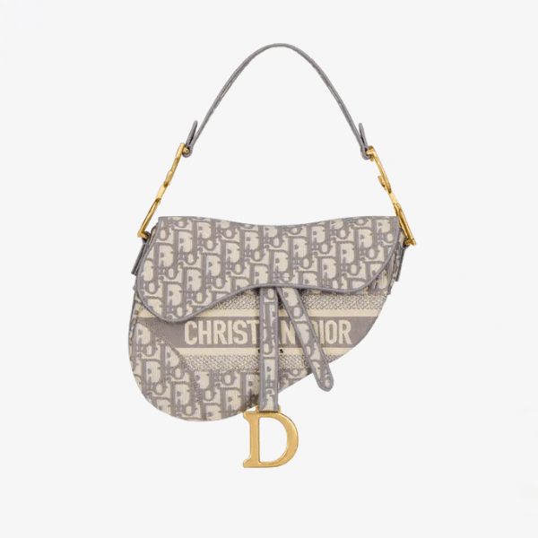DIOR SADDLE OBLIQUE EMBROIDERY GREY M0446CRIWM932