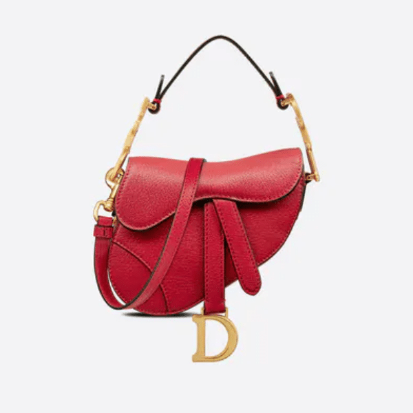 DIOR MICRO SADDLE GOATSKIN SCARLET RED S5685CCEHM57R