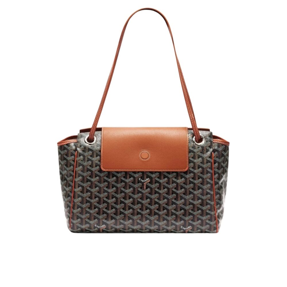 GOYARD ROUETTE SOUPLE BAG BLACK AND TAN 31CM ROUETTPMLTY01CL03P