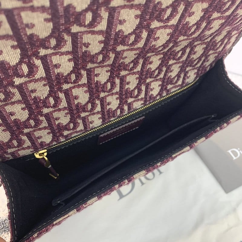 DIOR 30 MONTAIGNE BOX BURGUNDY DIOR OBLIQUE JACQUARD 24CM M9203UTZQ M974 - Image 4