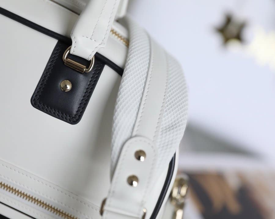 DIOR MEDIUM VIBE ZIP BOWLING BAG WHITE SMOOTH M6202OOBR_M879 - Image 3