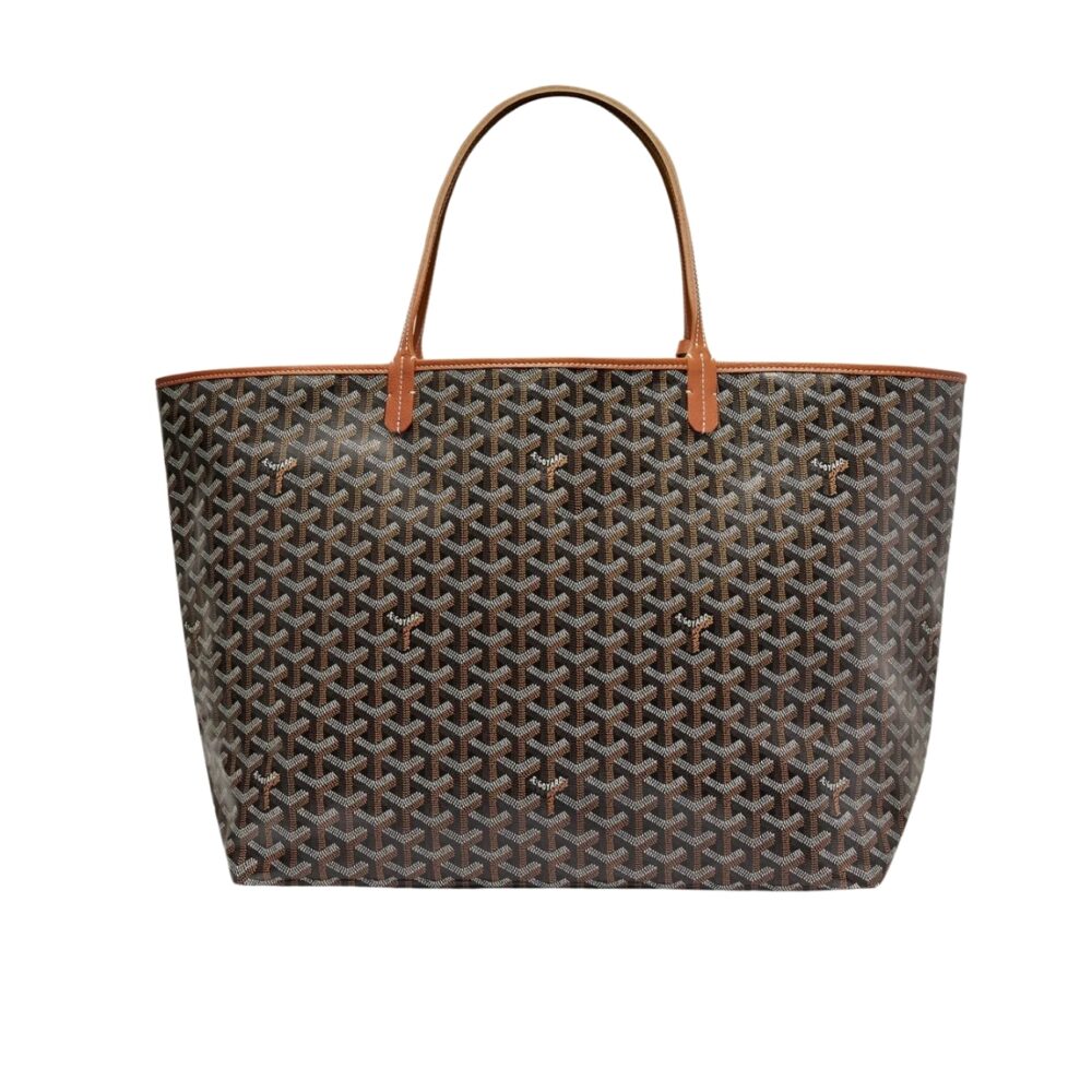 GOYARD SAINT LOUIS GM BAG BLACK AND TAN 47CM STLOUIGMLTY01CL03P