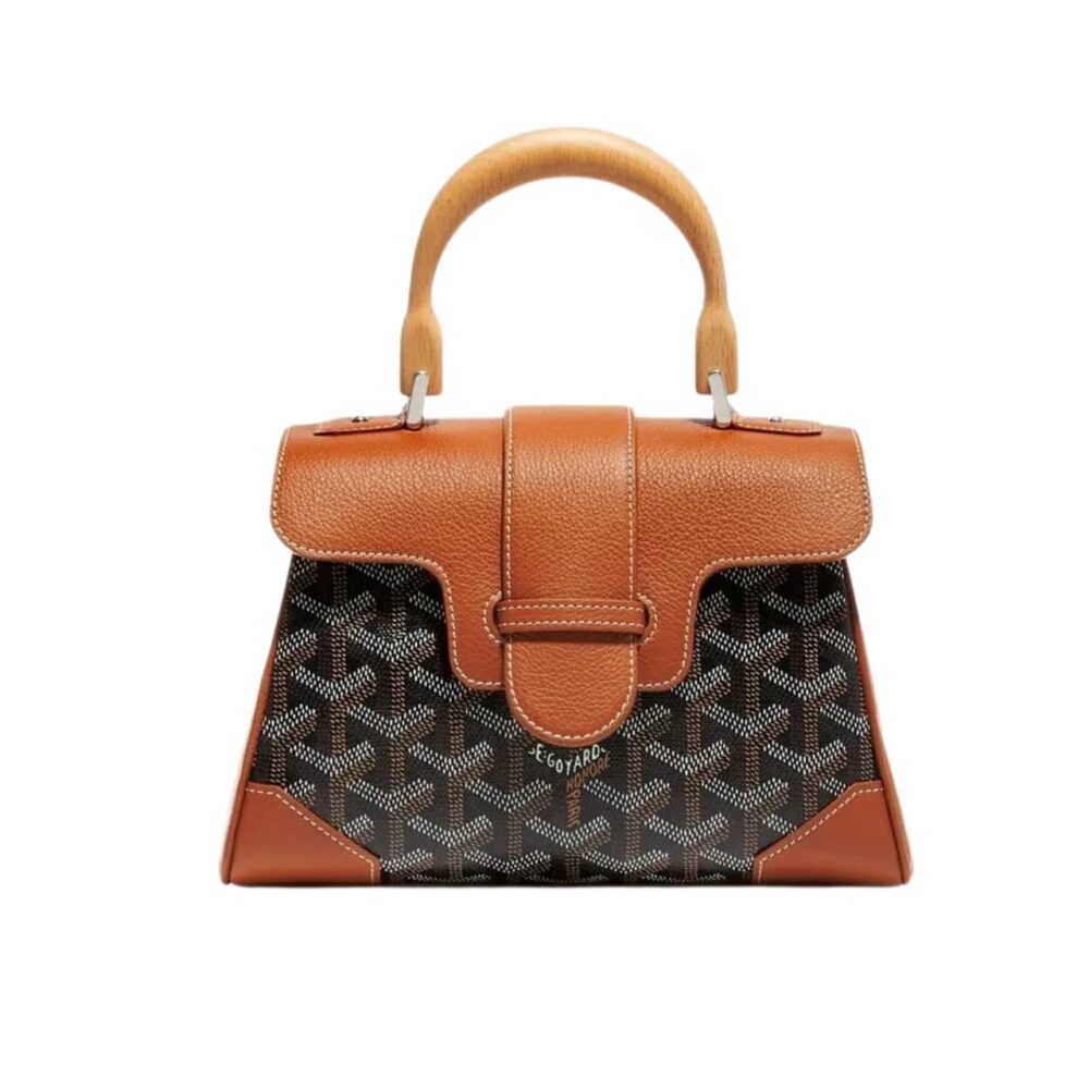 GOYARD SAÏGON SOUPLE MINI BAG BLACK AND TAN 20CM SAIGONMINTY01CL03P