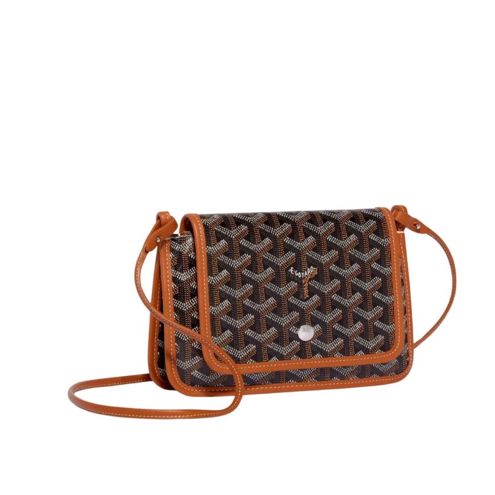 GOYARD PLUMET POCKET WALLET BLACK AND TAN 21CM PLUMETPMLTY01CL03P