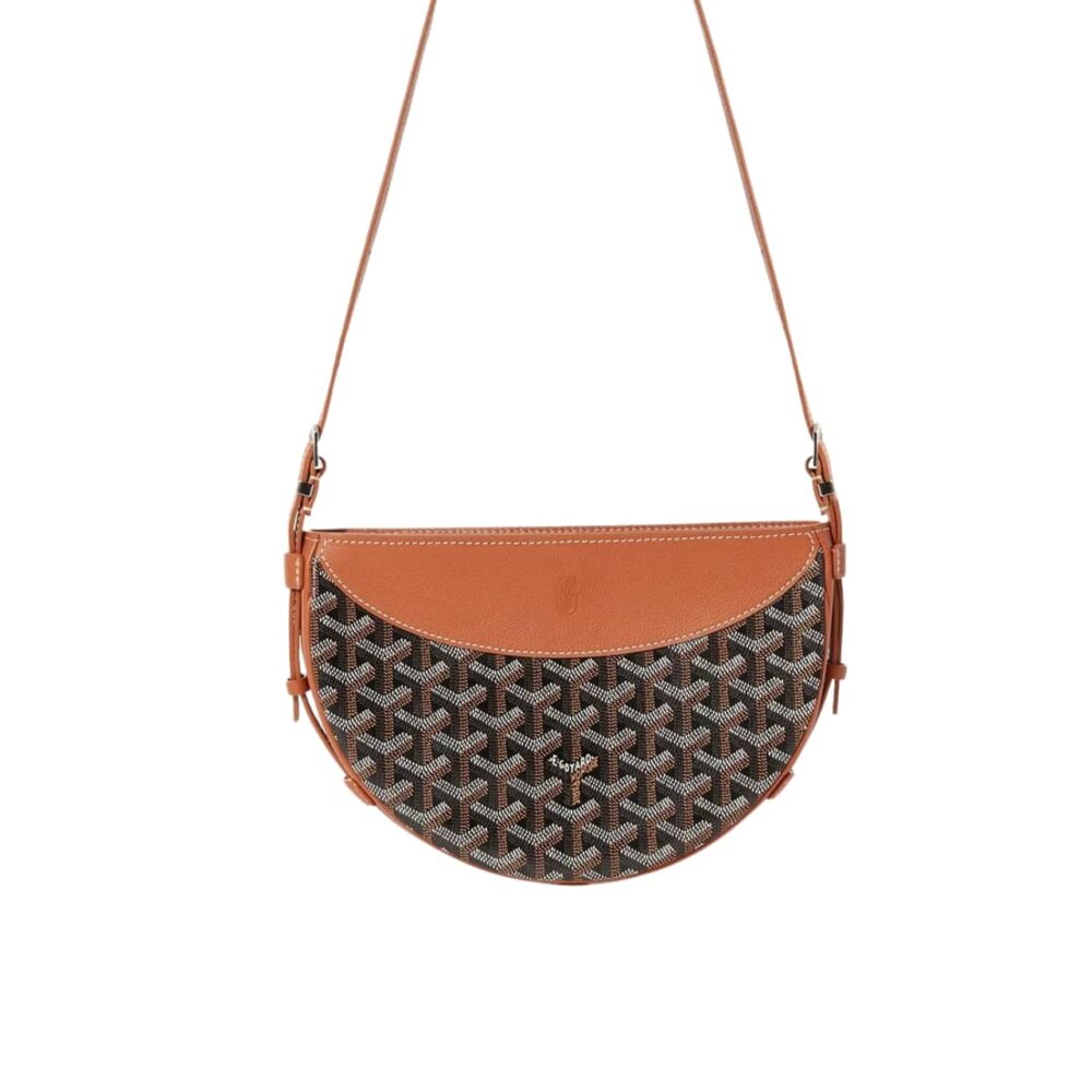 GOYARD HIRONDELLE BAG BLACK AND TAN 24CM HIRONDPMLTY01CL03P