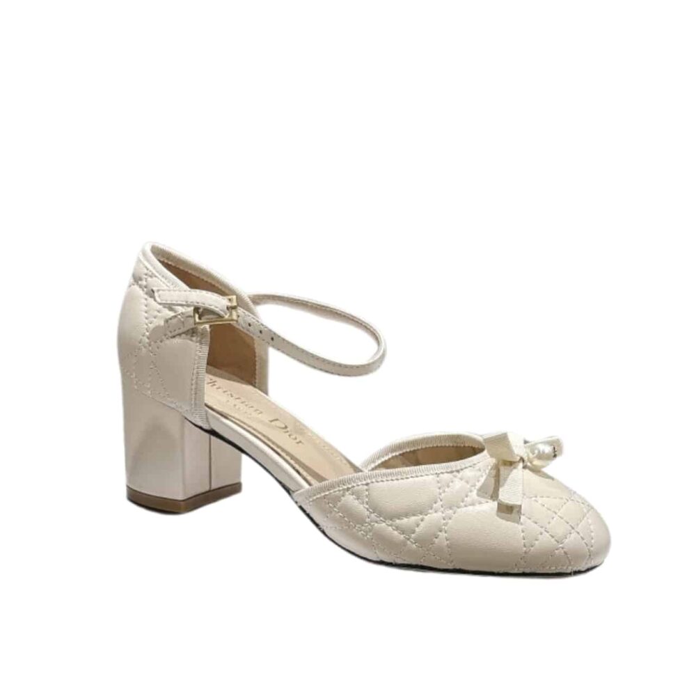 DIOR BALLET PUMP QUILTED CANNAGE BEIGE