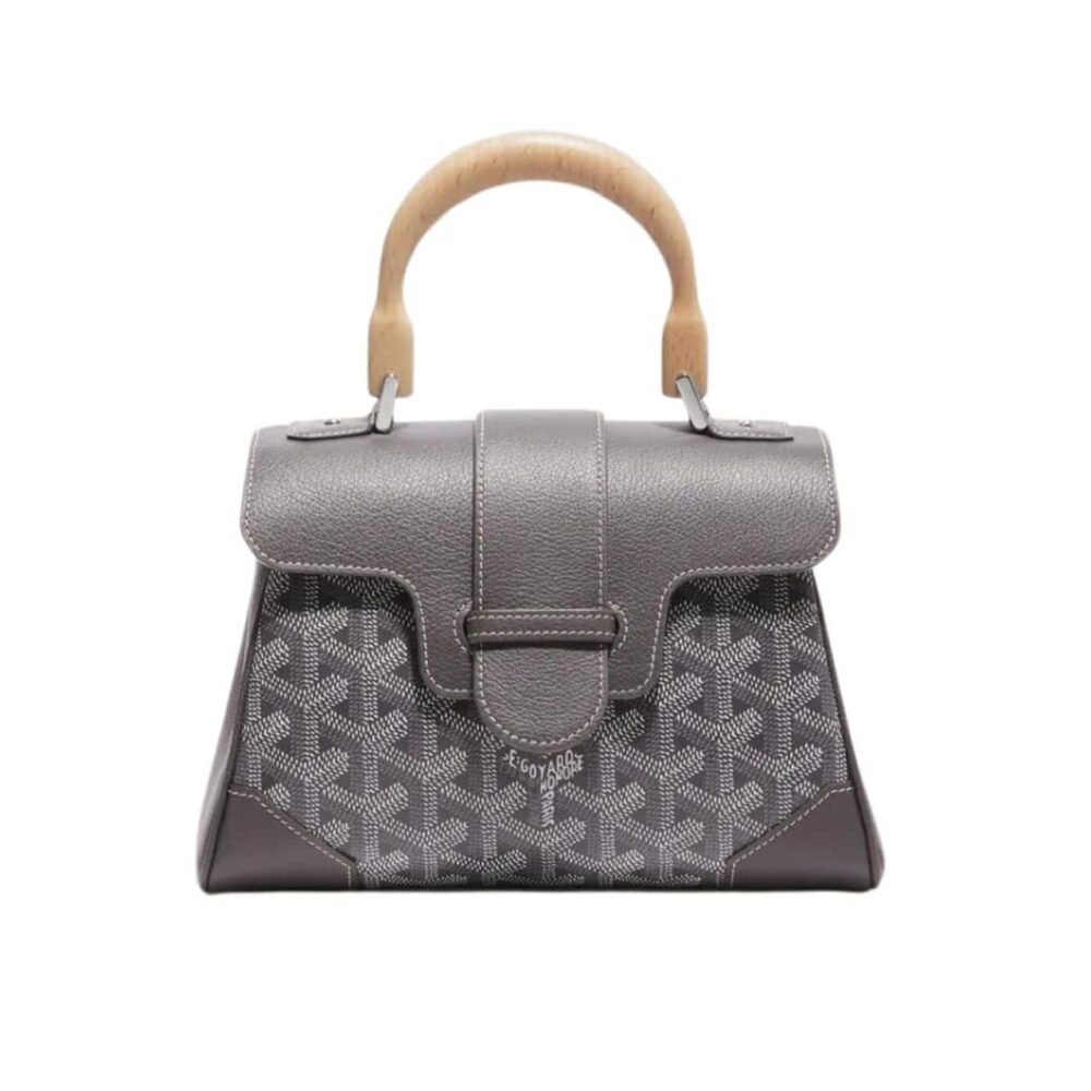 GOYARD SAÏGON SOUPLE MINI BAG GREY 20CM