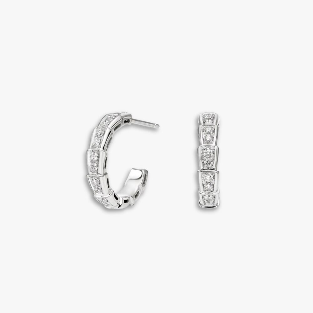 Bvlgari Serpenti Viper Earrings White Gold