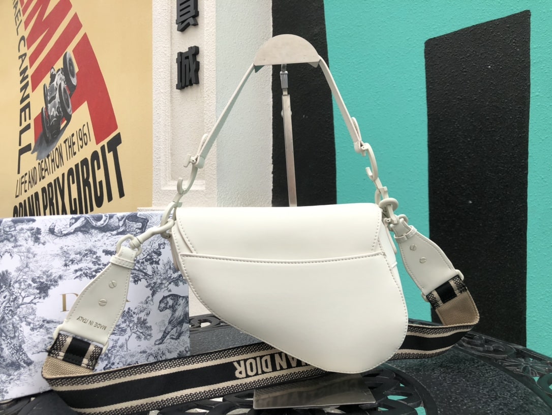 DIOR SADDLE SMOOTH LEATHER WHITE - Image 2