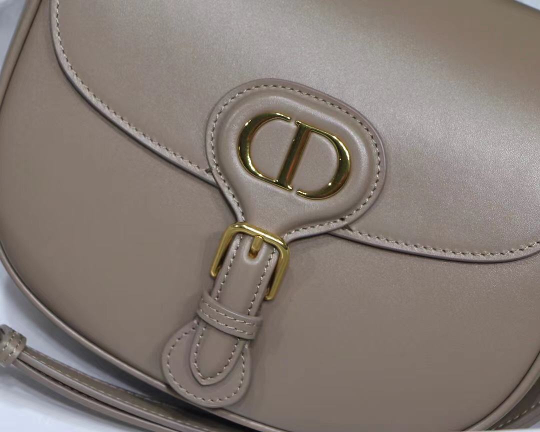 DIOR MEDIUM BOBBY WARM TAUPE BOX CALFSKIN 22CM M9319UMOL M45M - Image 4