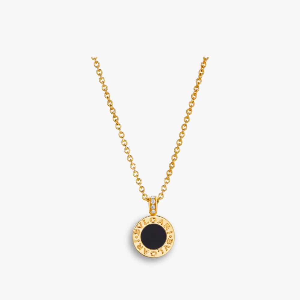 Bvlgari Collier Necklace Yellow Gold Black 350554