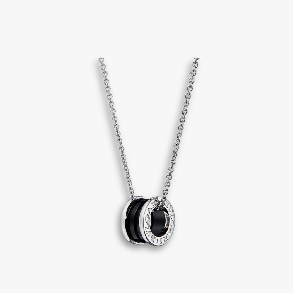Bvlgari Save The Children Necklace Silver Black 349634