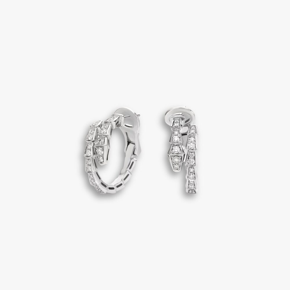 Bvlgari Serpenti Viper Earrings White Gold 358360