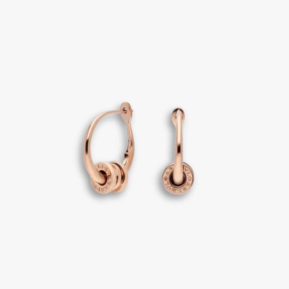 Bvlgari BZero1 Hoop Earrings Rose Gold