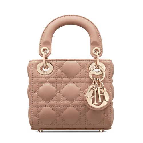 DIOR MEDIUM LADY BLUSH CANNAGE BAG PINK 20CM M0565ONGE_M50P
