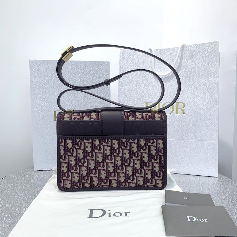 DIOR 30 MONTAIGNE BOX BURGUNDY DIOR OBLIQUE JACQUARD 24CM M9203UTZQ M974 - Image 5