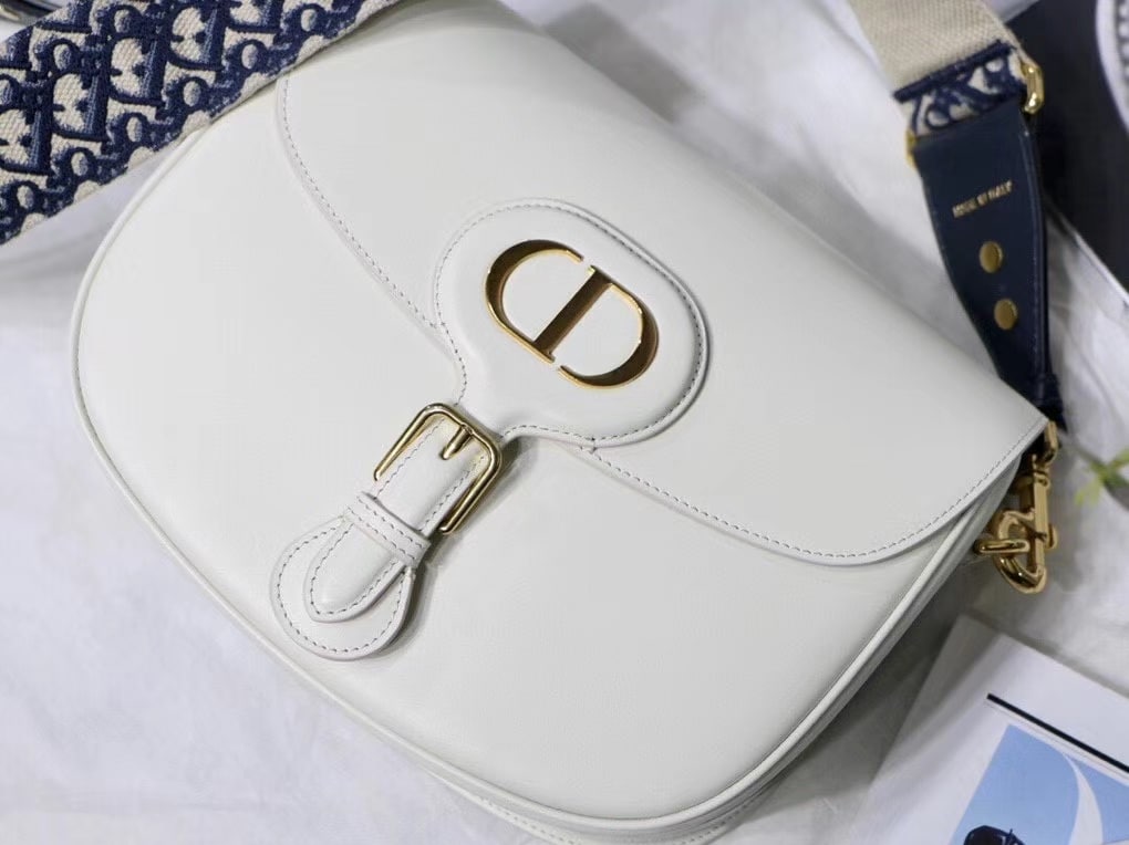 DIOR LARGE BOBBY BAG BLUE DIOR OBLIQUE EMBROIDERY WHITE 27CM M9320UMOB M941 - Image 2