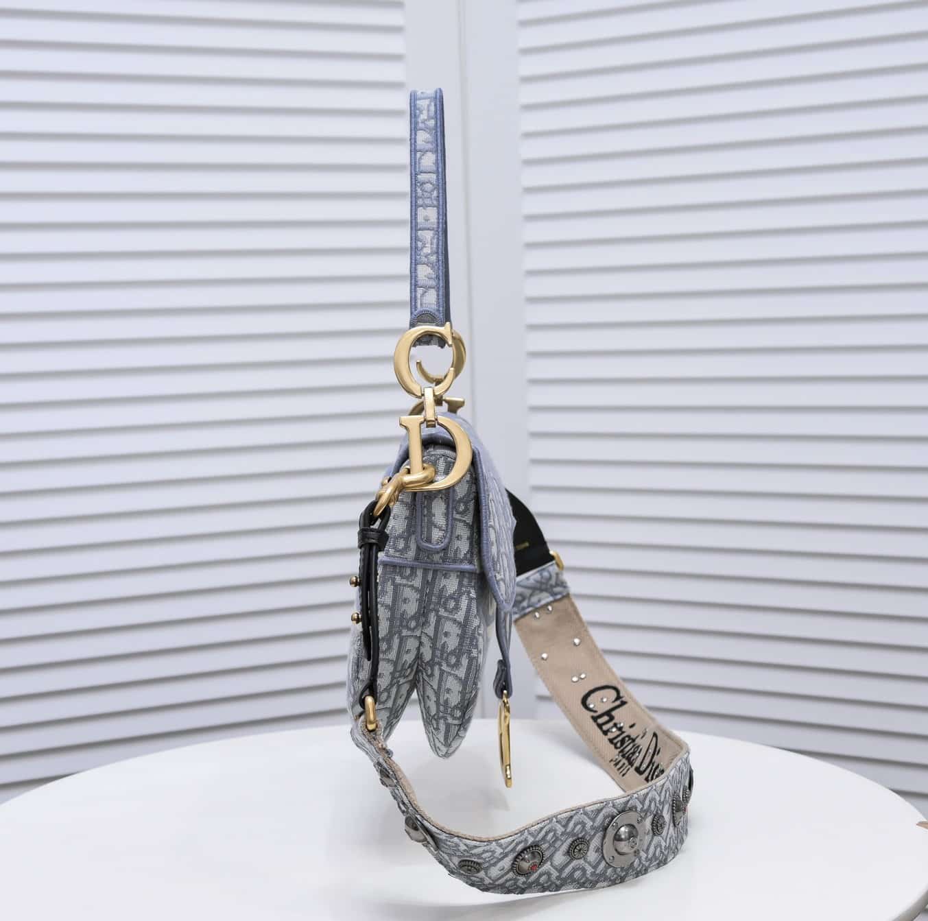 DIOR SADDLE OBLIQUE EMBROIDERY GREY M0446CRIWM932 - Image 3