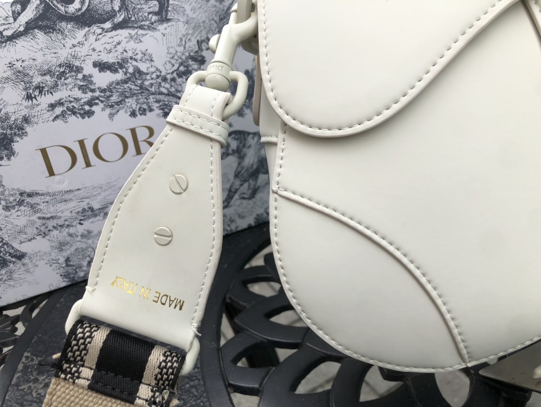DIOR SADDLE SMOOTH LEATHER WHITE - Image 3