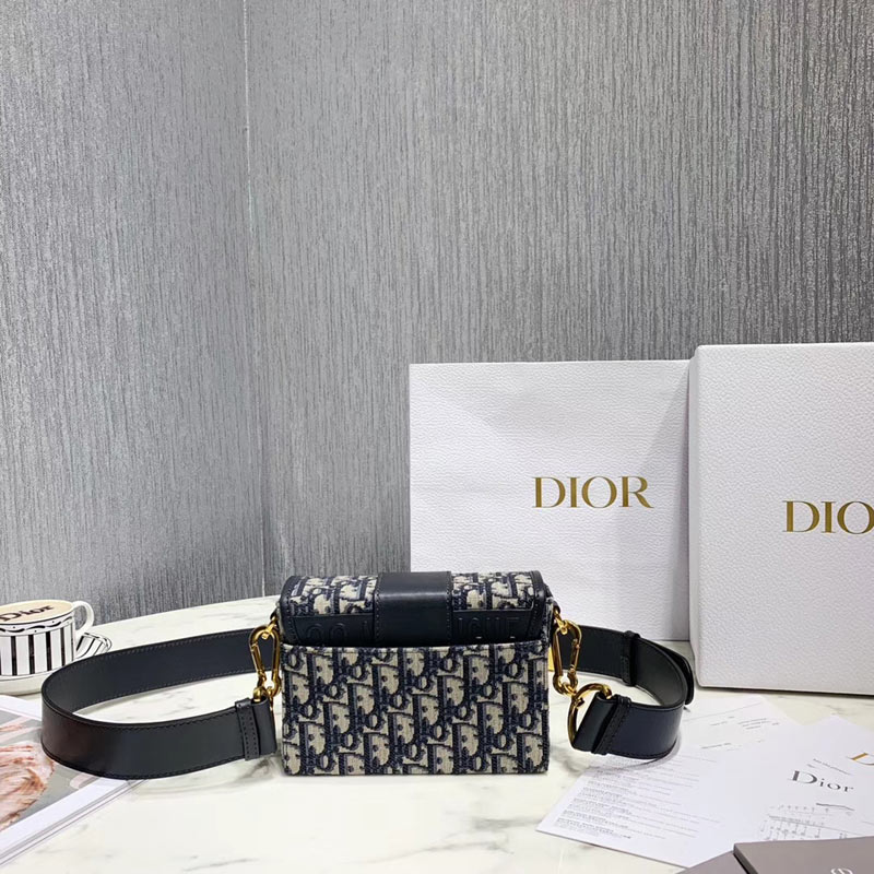 DIOR 30 MONTAIGNE BOX BLUE DIOR OBLIQUE JACQUARD 17CM M9204UTZQ M928 - Image 3