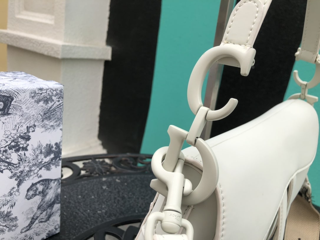 DIOR SADDLE SMOOTH LEATHER WHITE - Image 4