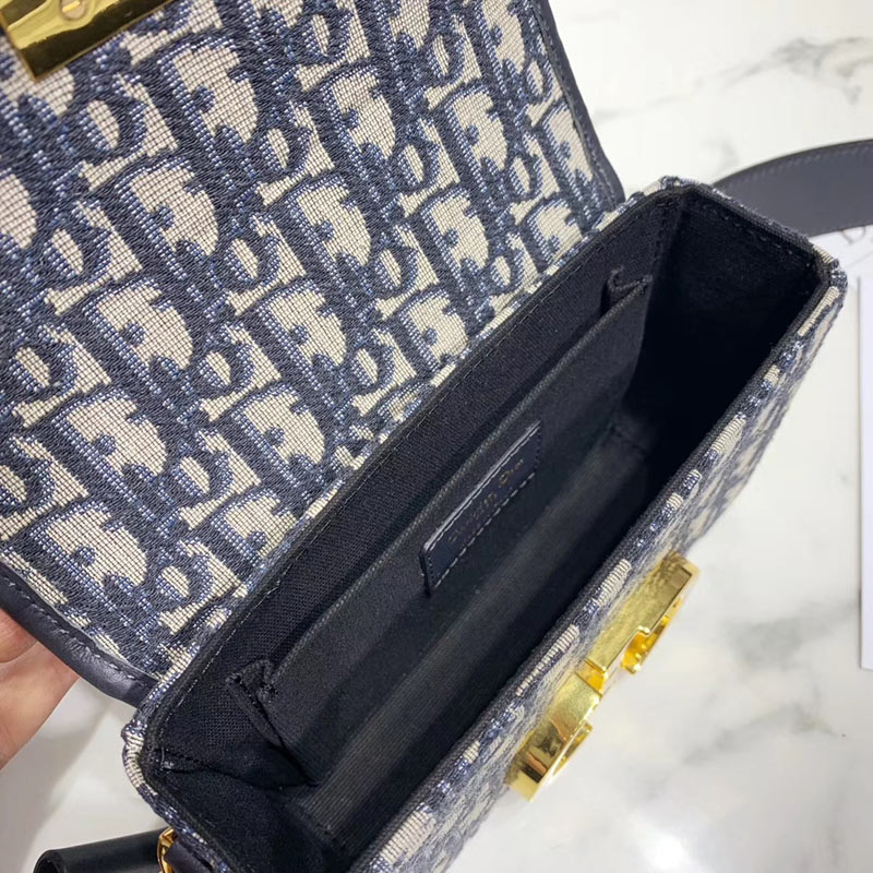 DIOR 30 MONTAIGNE BOX BLUE DIOR OBLIQUE JACQUARD 17CM M9204UTZQ M928 - Image 5