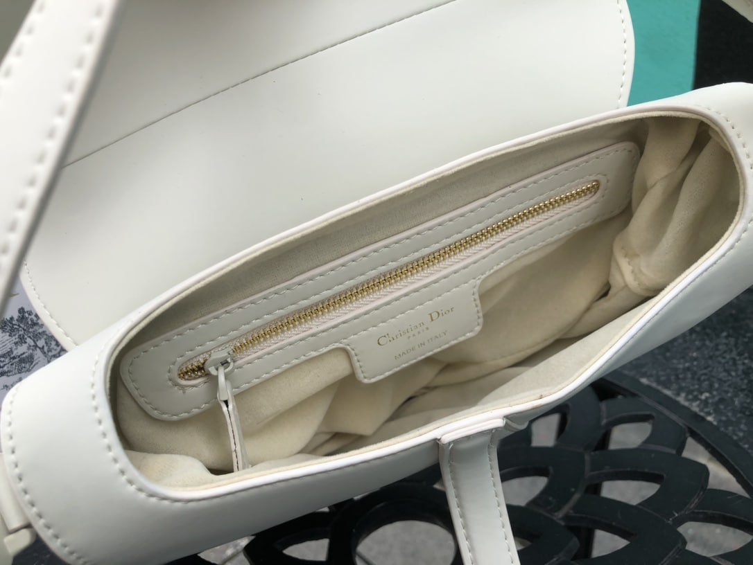 DIOR SADDLE SMOOTH LEATHER WHITE - Image 5