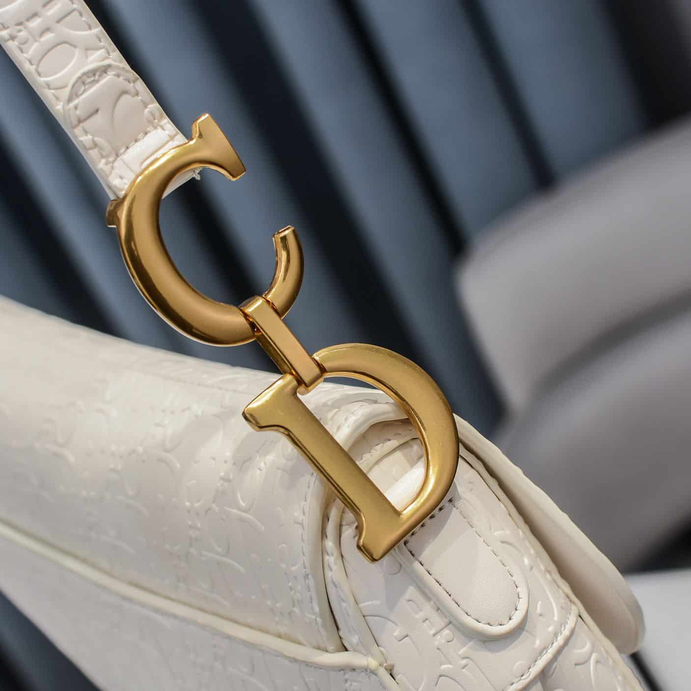 DIOR SADDLE OBLIQUE EMBOSSED WHITE - Image 3