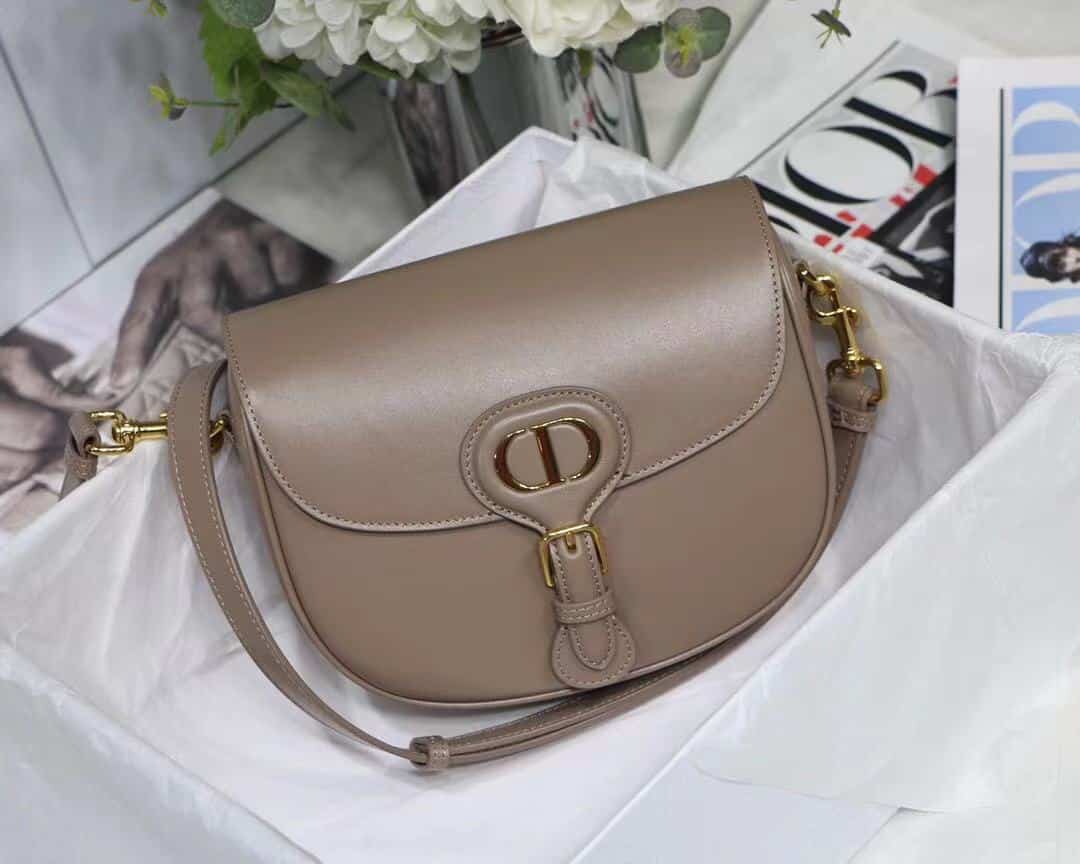 DIOR MEDIUM BOBBY WARM TAUPE BOX CALFSKIN 22CM M9319UMOL M45M - Image 8