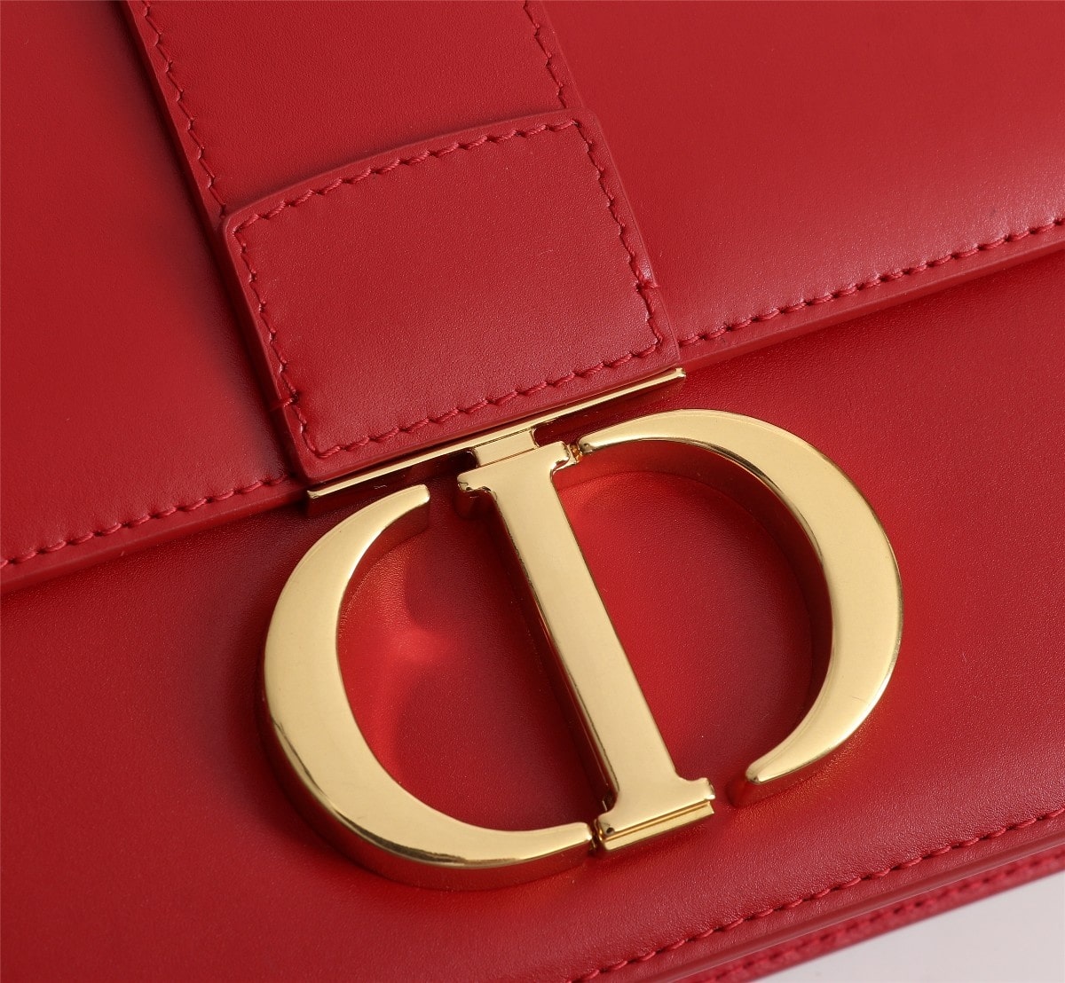 DIOR 30 MONTAIGNE LATTE BOX CALFSKIN RED 24CM - Image 9