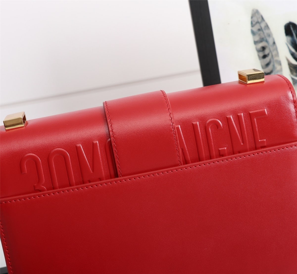 DIOR 30 MONTAIGNE LATTE BOX CALFSKIN RED 24CM - Image 8