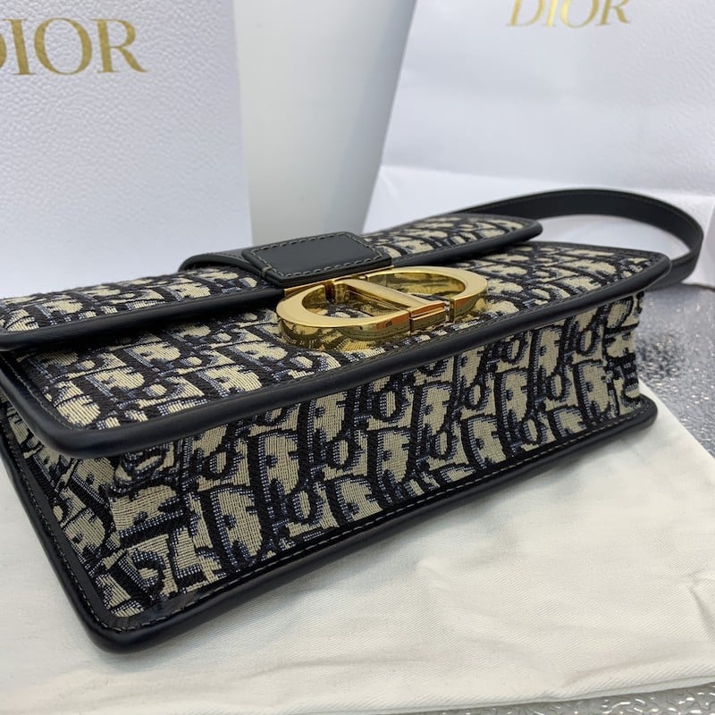 DIOR 30 MONTAIGNE BLUE DIOR OBLIQUE JACQUARD 24CM M9203UTZQ M928 - Image 4