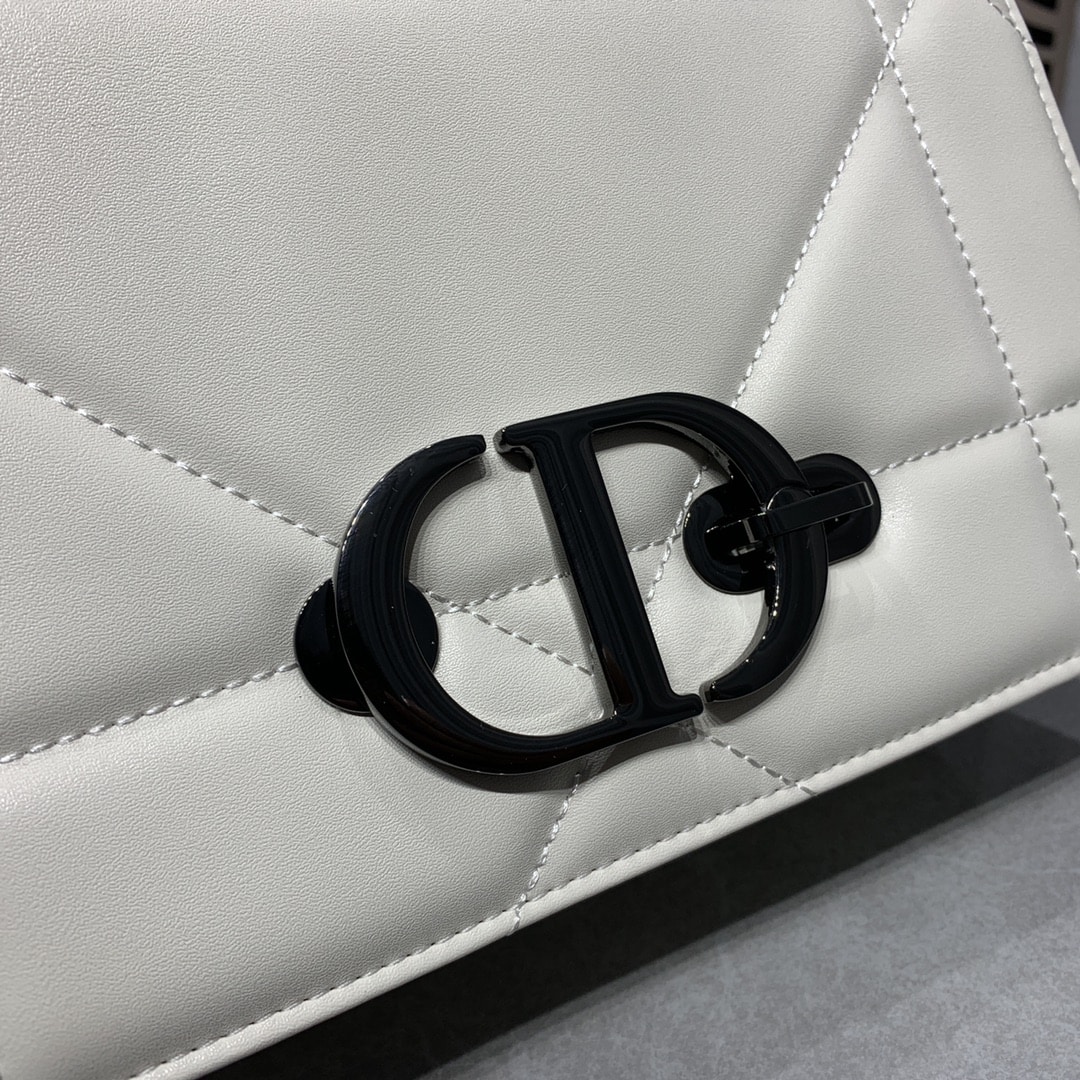 DIOR 30 MONTAIGNE CHAIN BAG WITH HANDLE WHITE 25CM M9215BNNA_M030 - Image 5