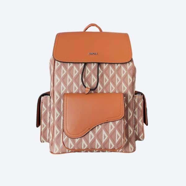 DIOR SADDLE TRIANGLE BACKPACK BEIGE 40CM