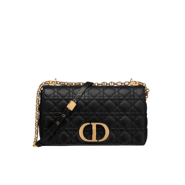 DIOR LARGE CARO IN BLACK BAG 28CM M9243UWHC