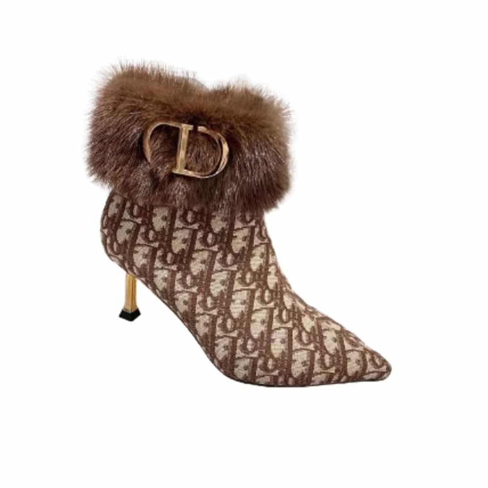 DIOR WOMEN'S GG KNEE-HIGH BOOT BLACK 750574 FACAF 8720