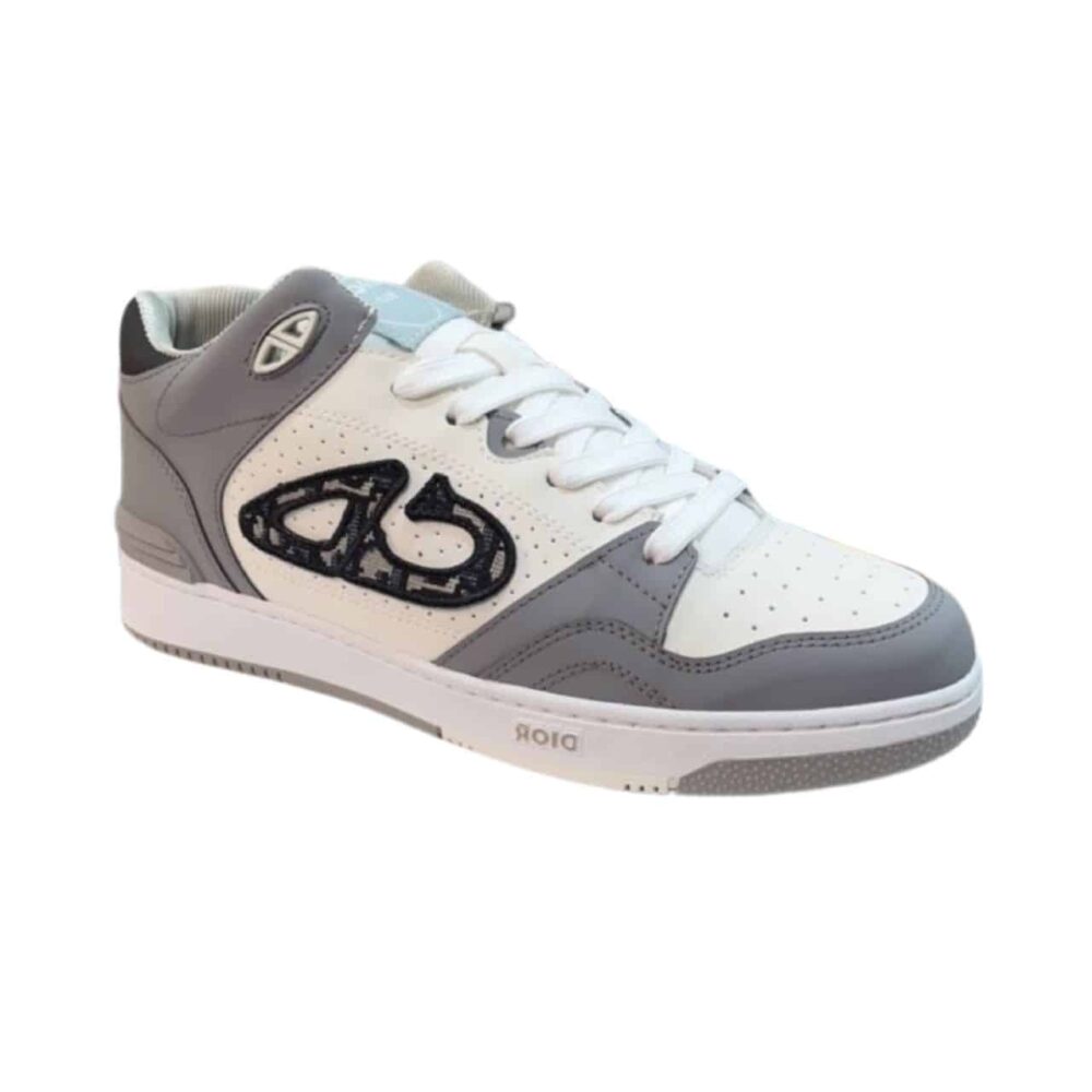 DIOR B57 MID TOP SNEAKER GREY WHITE 3SH141ZXU H860
