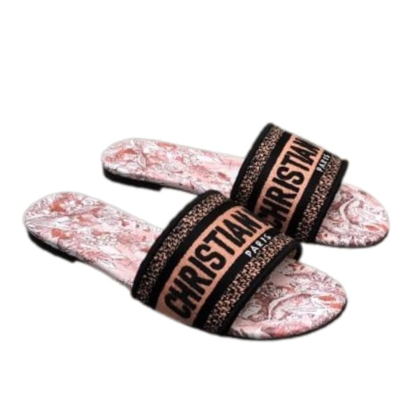 DIOR DWAY SLIDE RED AND BLACK