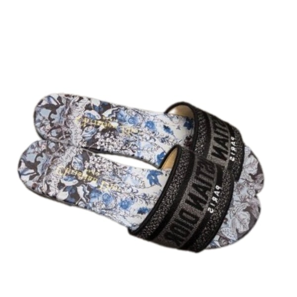 DIOR DWAY SLIDE BLUE AND BLACK