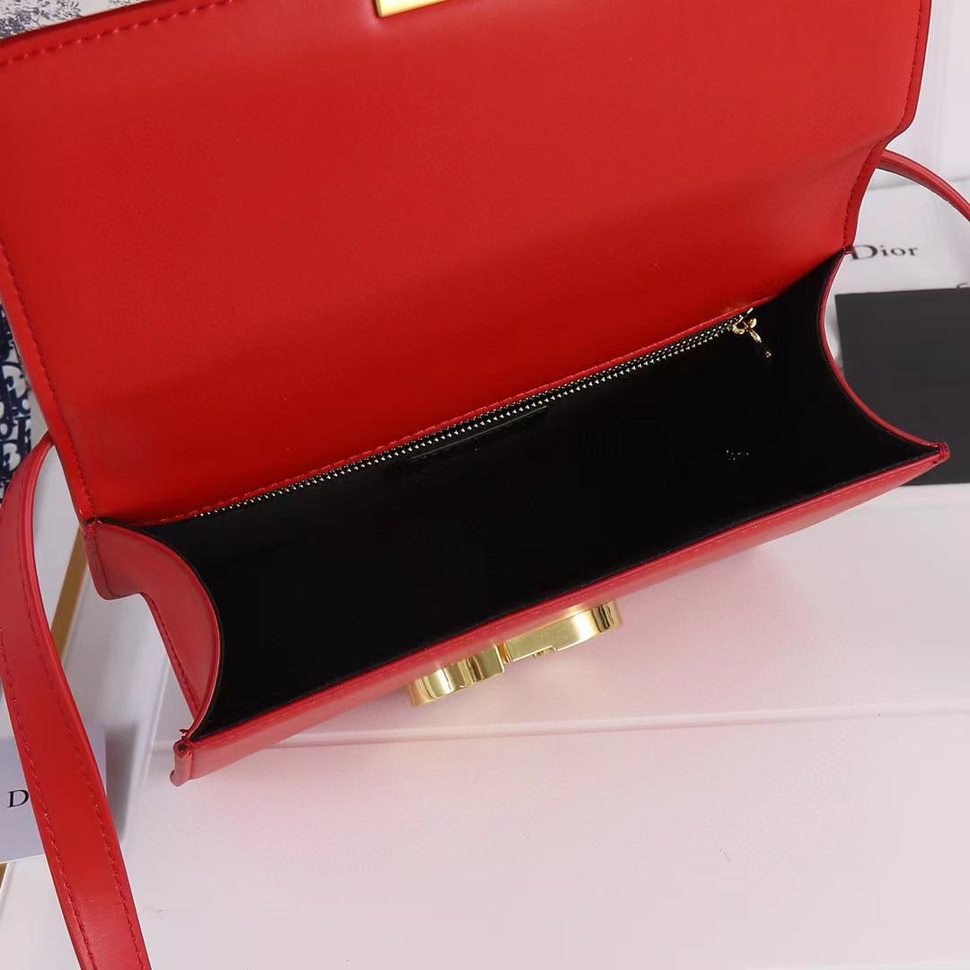 DIOR 30 MONTAIGNE LATTE BOX CALFSKIN RED 24CM - Image 10