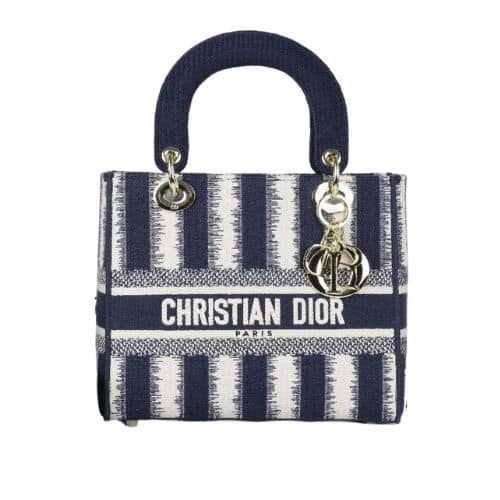 DIOR LADY D LITE CANVAS BAG 24CM