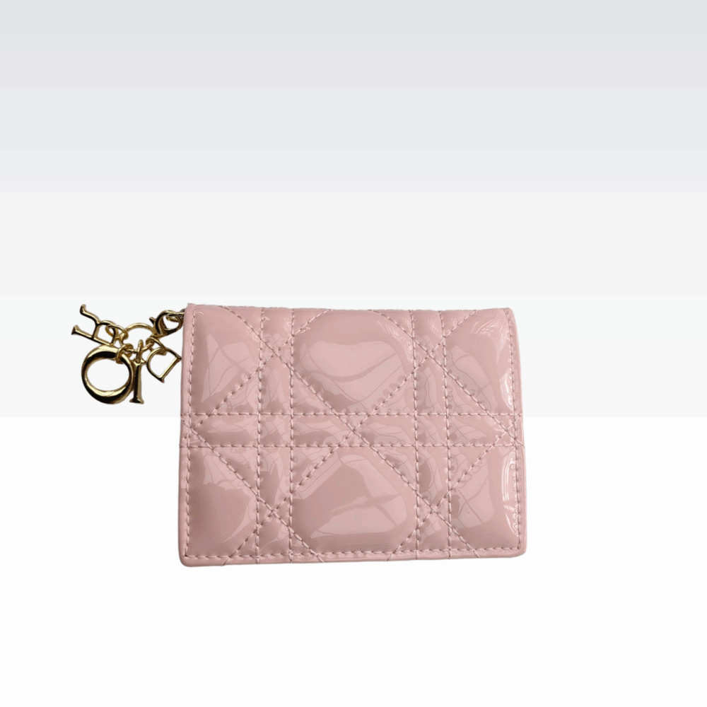 DIOR LADY MINI WALLET ANTIQUE PINK 10.5CM S0178ONMJ_M77P