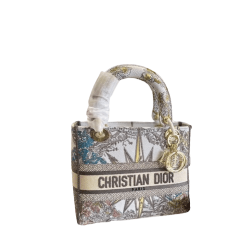 DIOR MEDIUM LADY D-LITE BAG MULTICOLOR RÊVE D'INFINI EMBROIDERY 24CM M0565ORVX M933