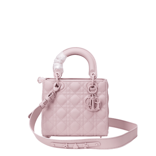 DIOR LADY BAG PINK ULTRAMATTE CANNAGE CALFSKIN WITH ACCESSORY 21CM M0505SLOI M989
