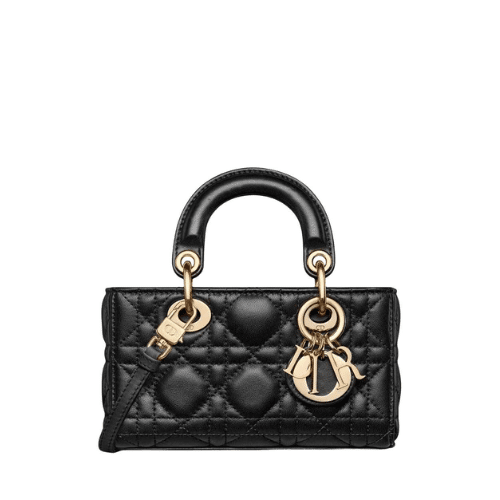 DIOR MICRO LADY D-JOY BAG BLACK CANNAGE 17CM S0910ONGE M900